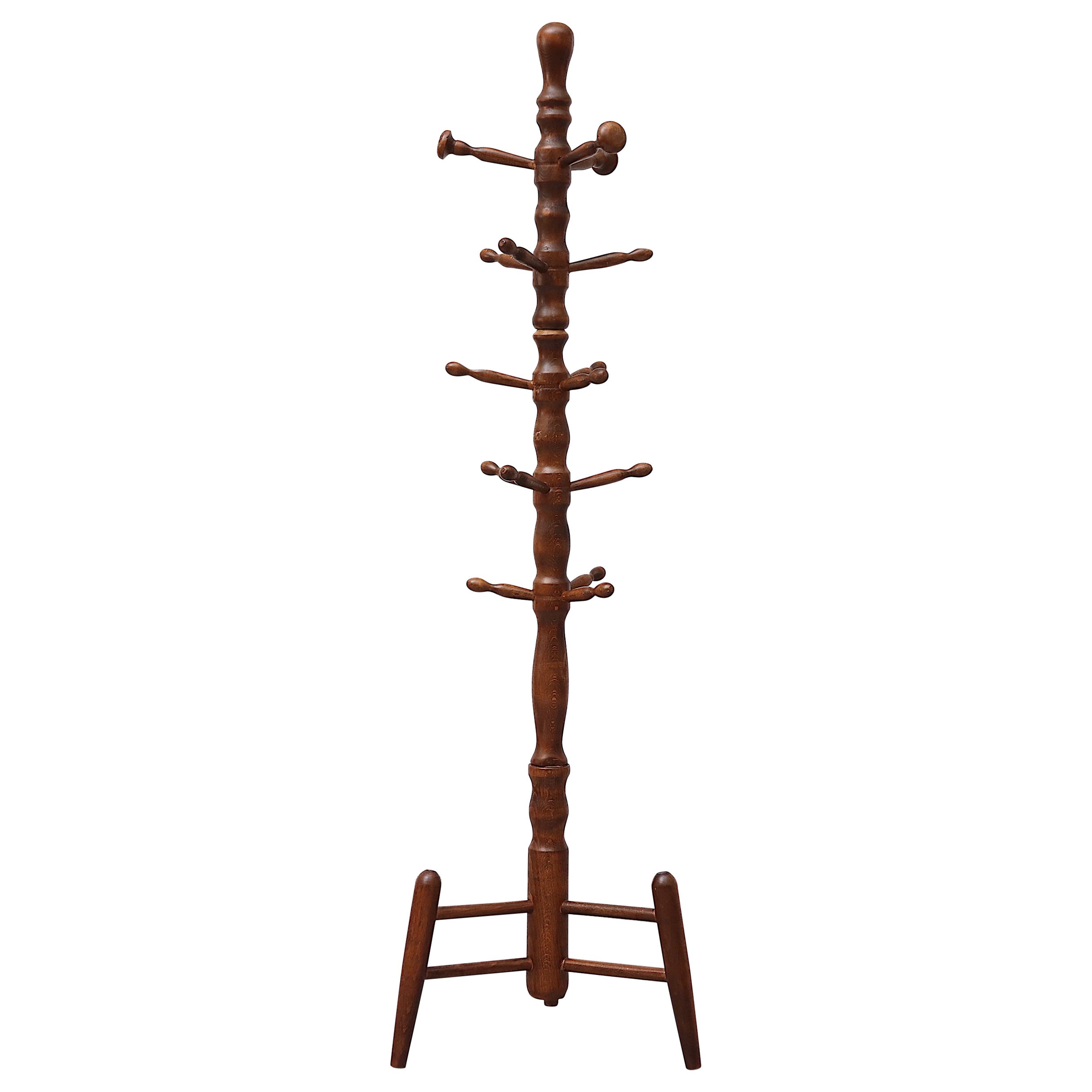 Midcentury Gispen Grey Enameled Metal Coat Tree For Sale at 1stDibs