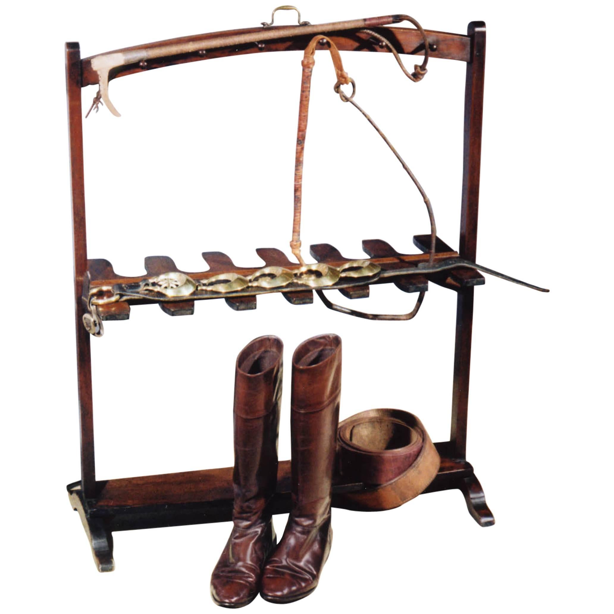 George III Period Mahogany Boot and Whip Rack