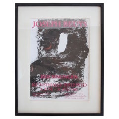Original Signed Joseph Beuys Exhibition Poster 1980 Framed "Zeichnungen", Framed