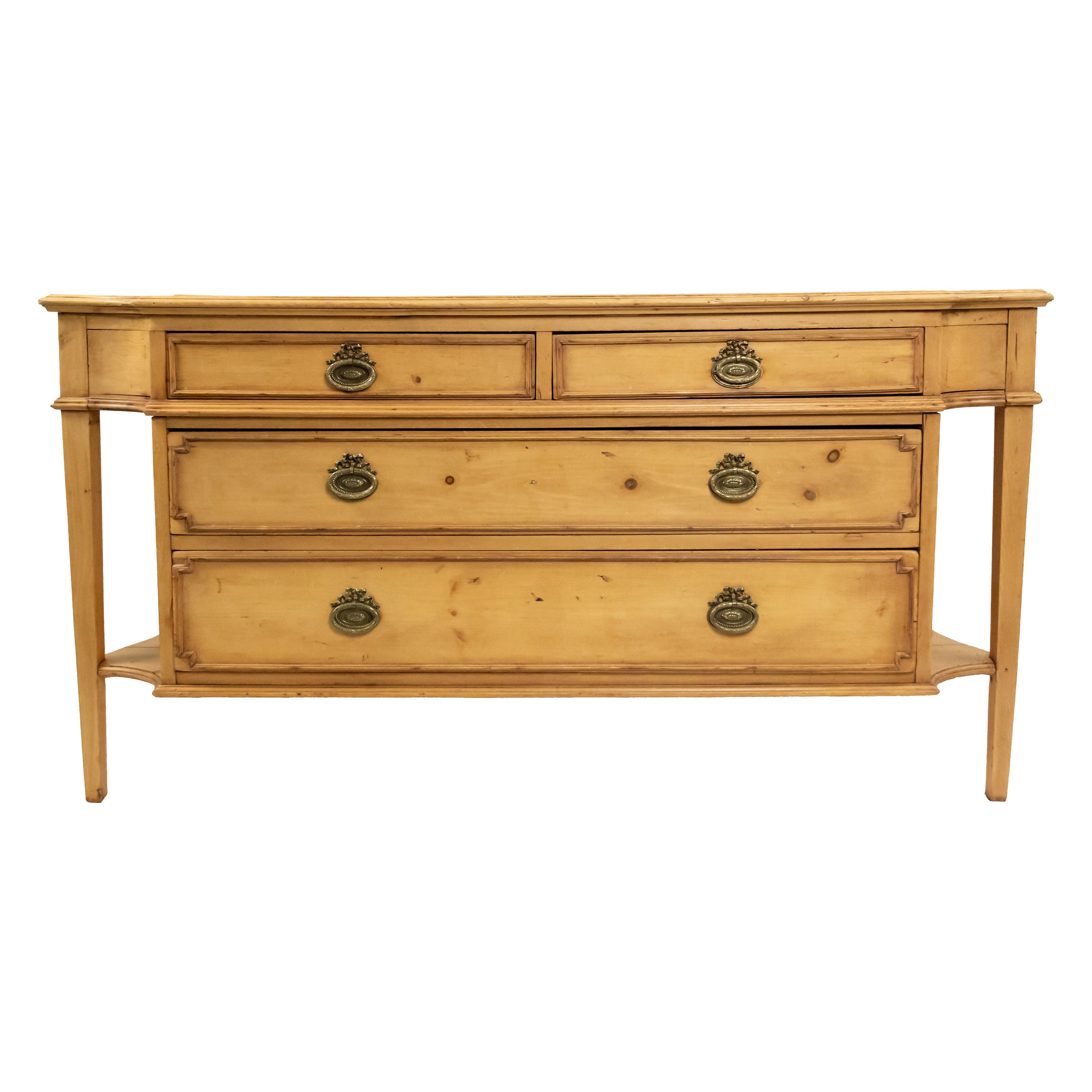 English Pine Dresser Long Carved Country Kitchen Welsh Dresser