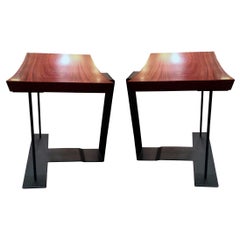 Two End of 20th Century "T 1927" Stools by Pierre Chareau. Ecart International