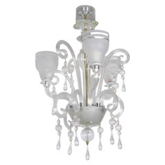 Chandelier in Murano Glass with Three Lights