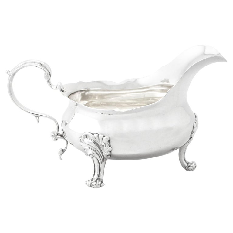 19th Century 1830 Sterling Silver Sauceboat or Gravy Boat For Sale