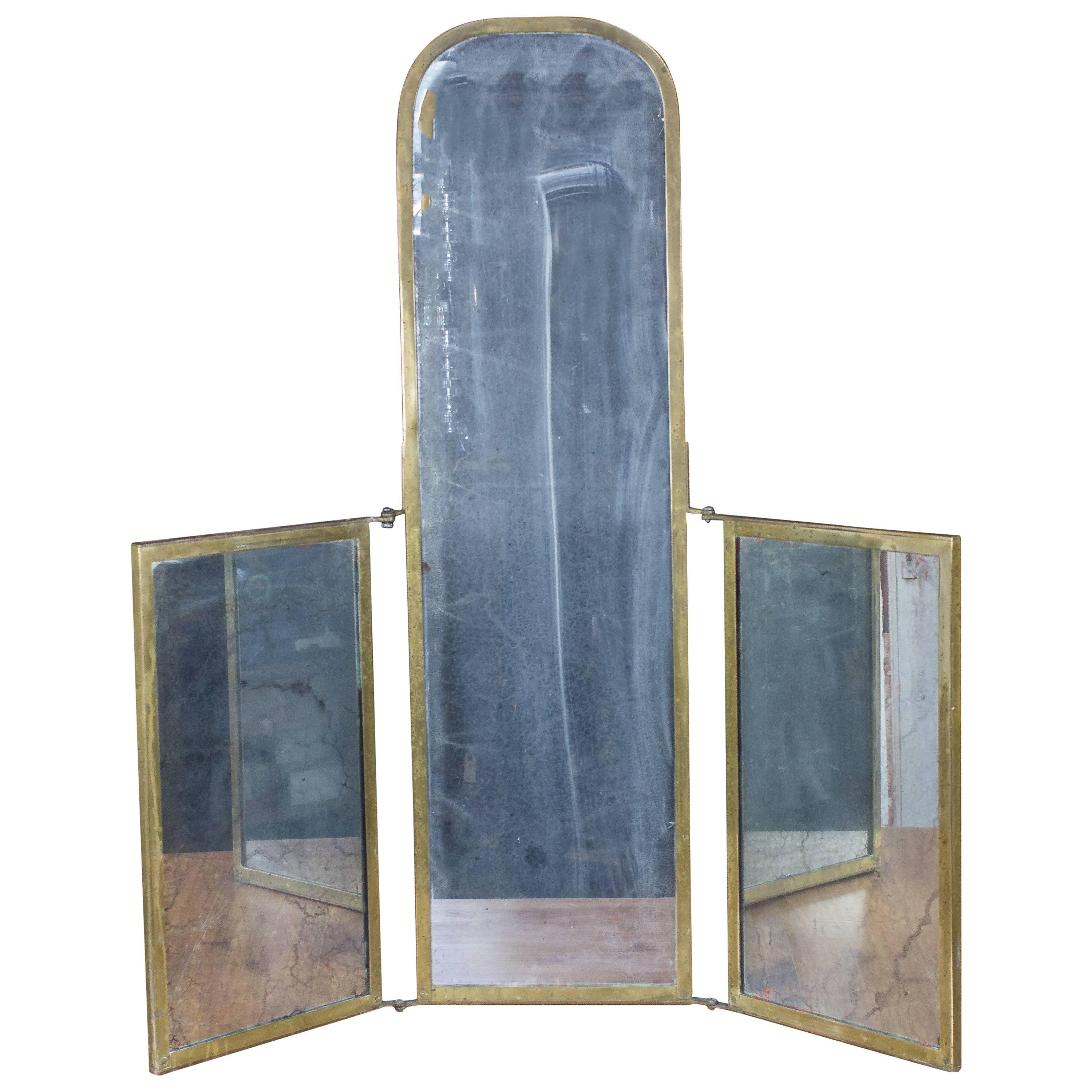 French Triptych Vanity Mirror