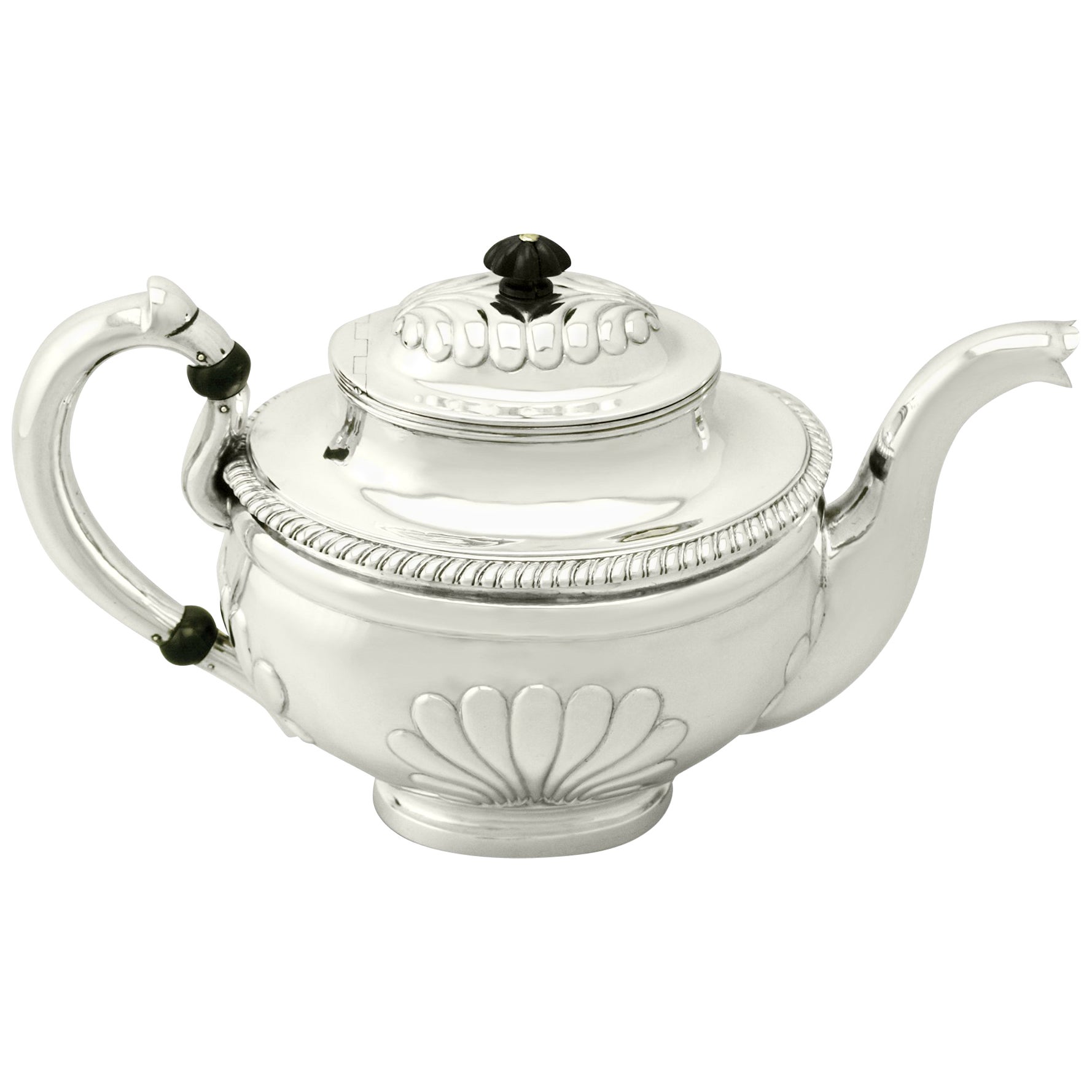 Antique Christofle SilverPlate Breakfast Teapot, 18501900 France For