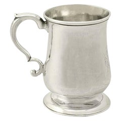 Georgian Newcastle Sterling Silver Half Pint or Christening Mug