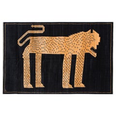 Orley Shabahang "Spotted Lion" Tapis animalier persan contemporain