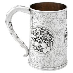 Tasse ancienne en argent d'exportation chinoise des années 1850
