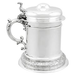 Antigua jarra de cuarto de galón americana de plata de ley