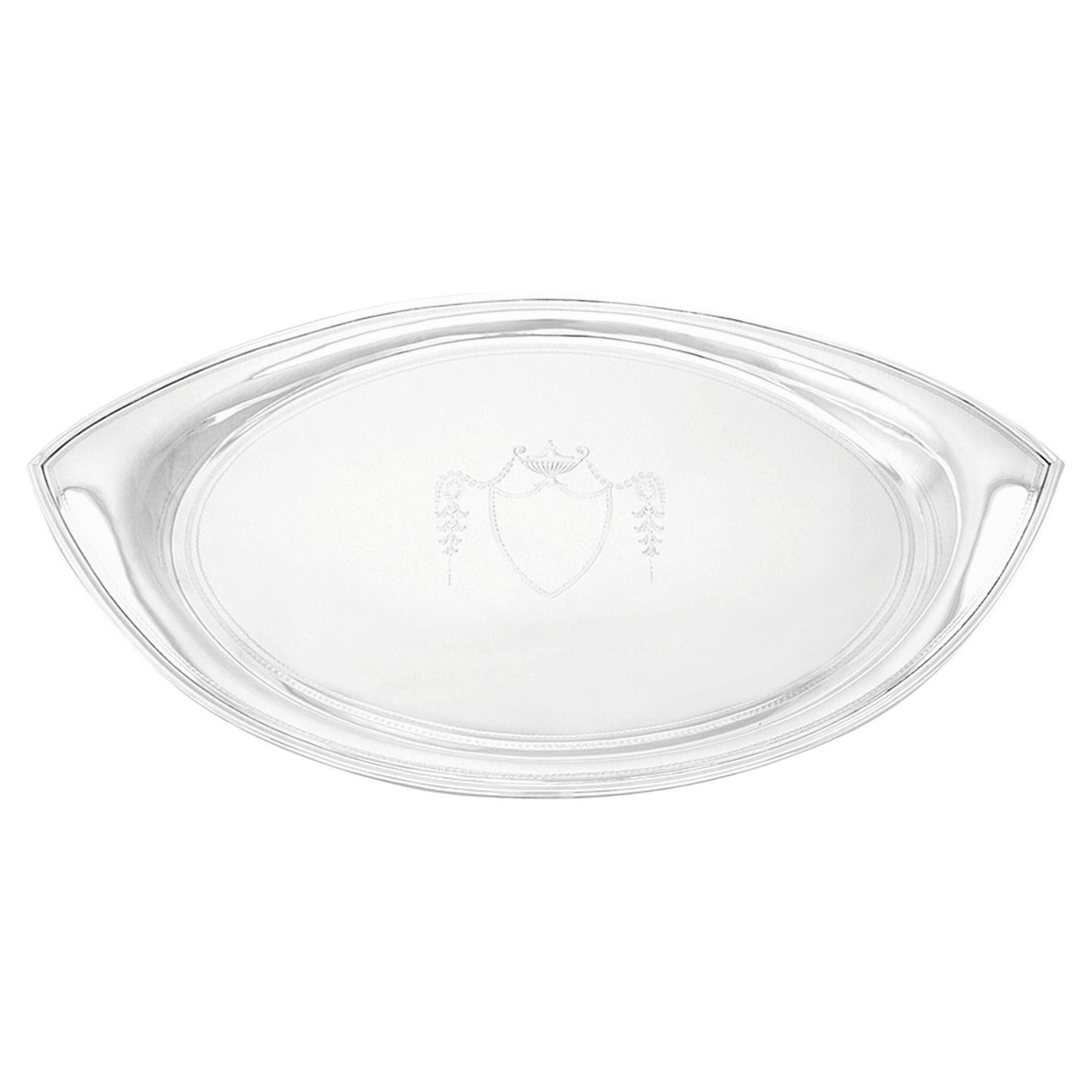 Edward Barnard & Sons Ltd Plateau Salver édouardien en argent sterling 1908