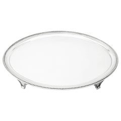 Bandeja inglesa de plata de ley de Jorge III