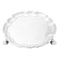 Mesero antiguo de plata de ley de 1730