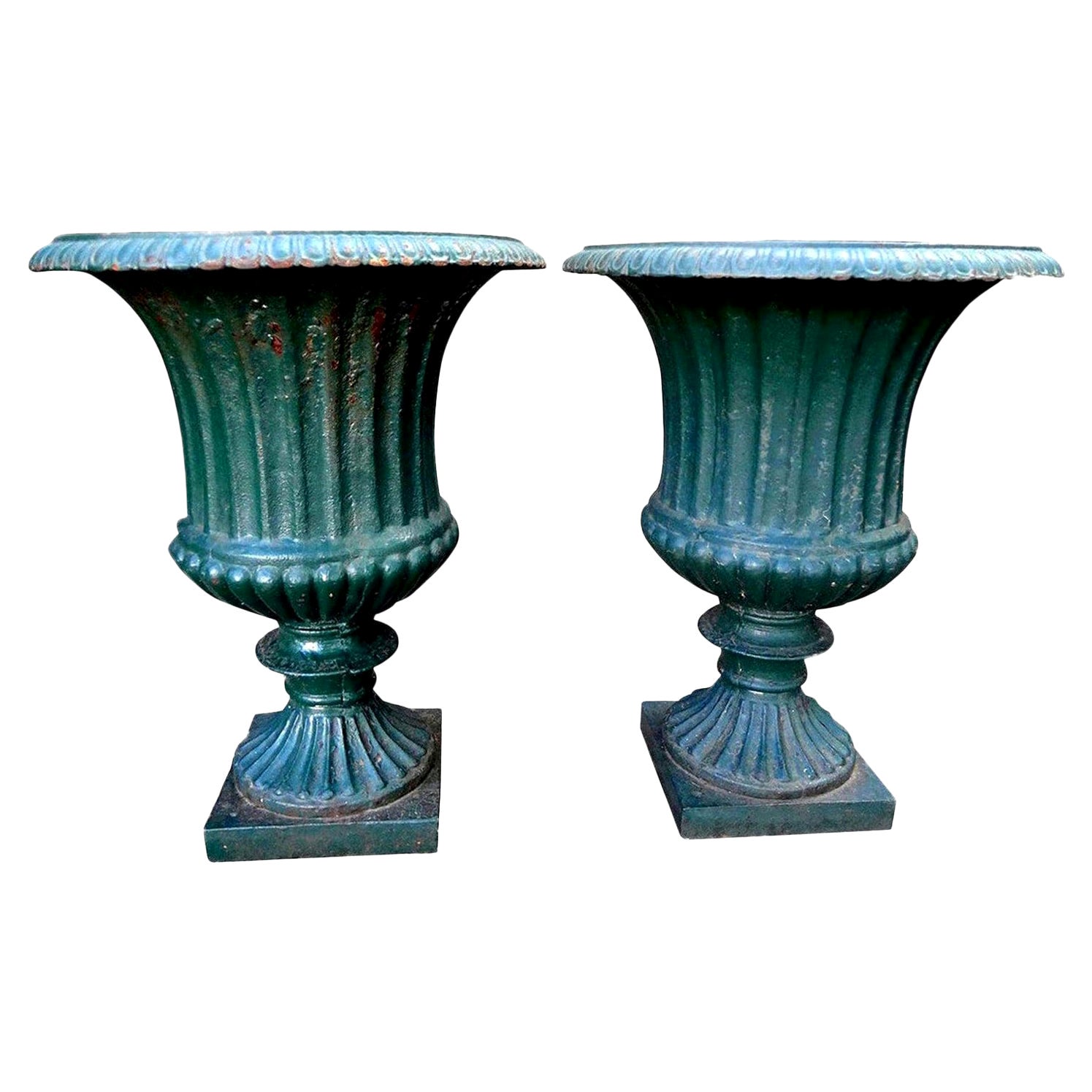 Garden Cast Iron Urn, France, End of the 19th Century For Sale at 1stDibs