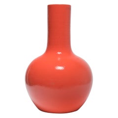 Tall Persimmon Celestial Ball Vase