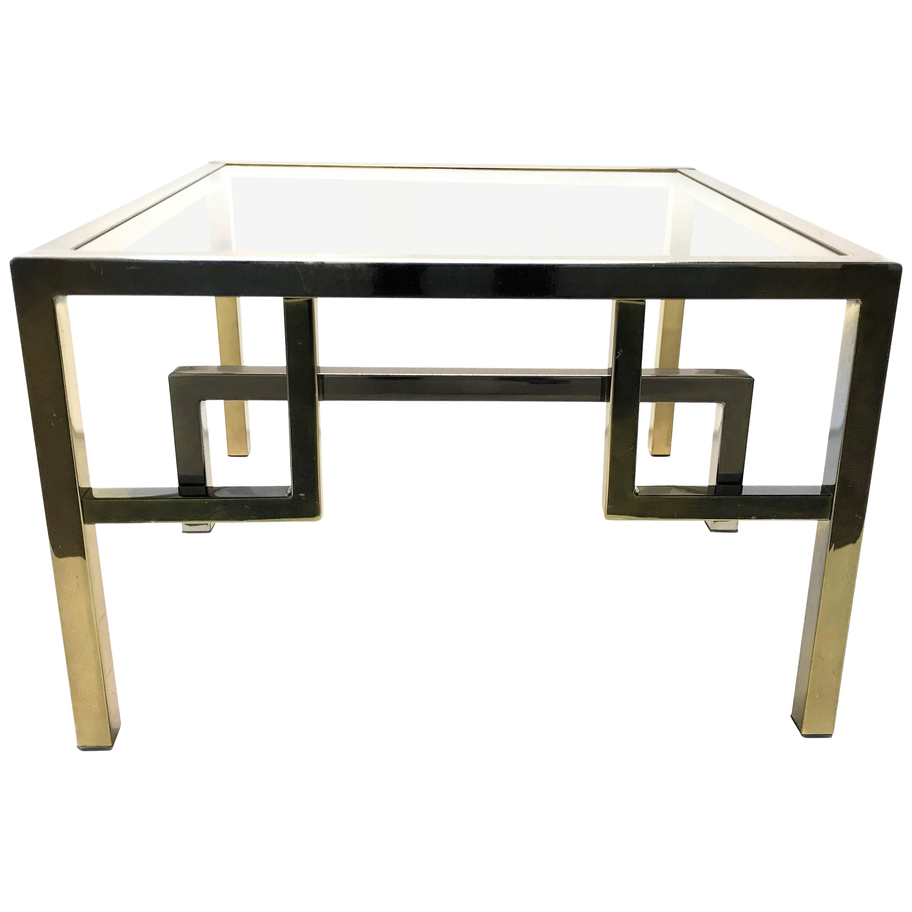 French Vintage Round Brass Coffee Table at 1stDibs