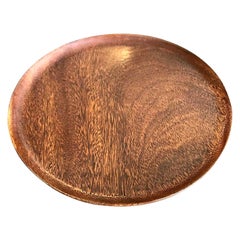 Bob Stocksdale Signed Mid-Century Modern Turned Exotic Wood Bowl Platter Plate