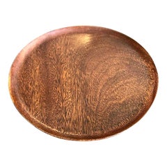 Bob Stocksdale Signed Mid-Century Modern Turned Exotic Wood Bowl Platter Plate