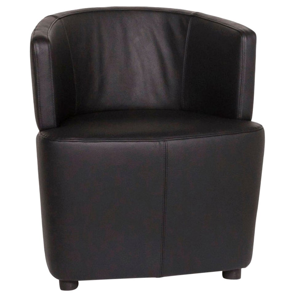 Knoll International Barcelona Chair Leather Armchair Black at 1stDibs