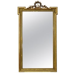 1930s Ornate French Mirror Made from Carved Wood and Plaster