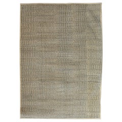 Alfombra Persa Art Decó, Lana Azul y Crema, Orley Shabahang, 9' x 12'