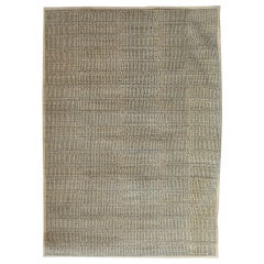 Contemporary Persian Rug, Blau und Creme Wolle, Orley Shabahang, 9' x 12'