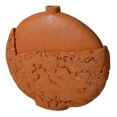 Suclptural Studio Pottery Terracotta Vase
