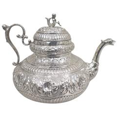 Mid-18th Century Antique Sterling 925/°°° Silver Dutch Teapot (théière hollandaise)