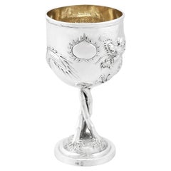 Antique Chinese Export Silver Goblet Circa 1900