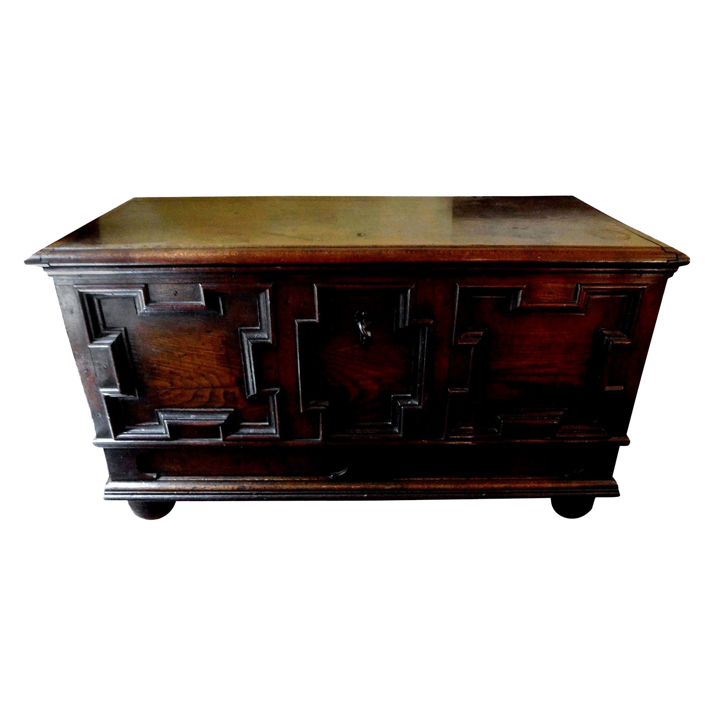 18th Century French Louis XVI Walnut Coffer or Blanket Chest For Sale