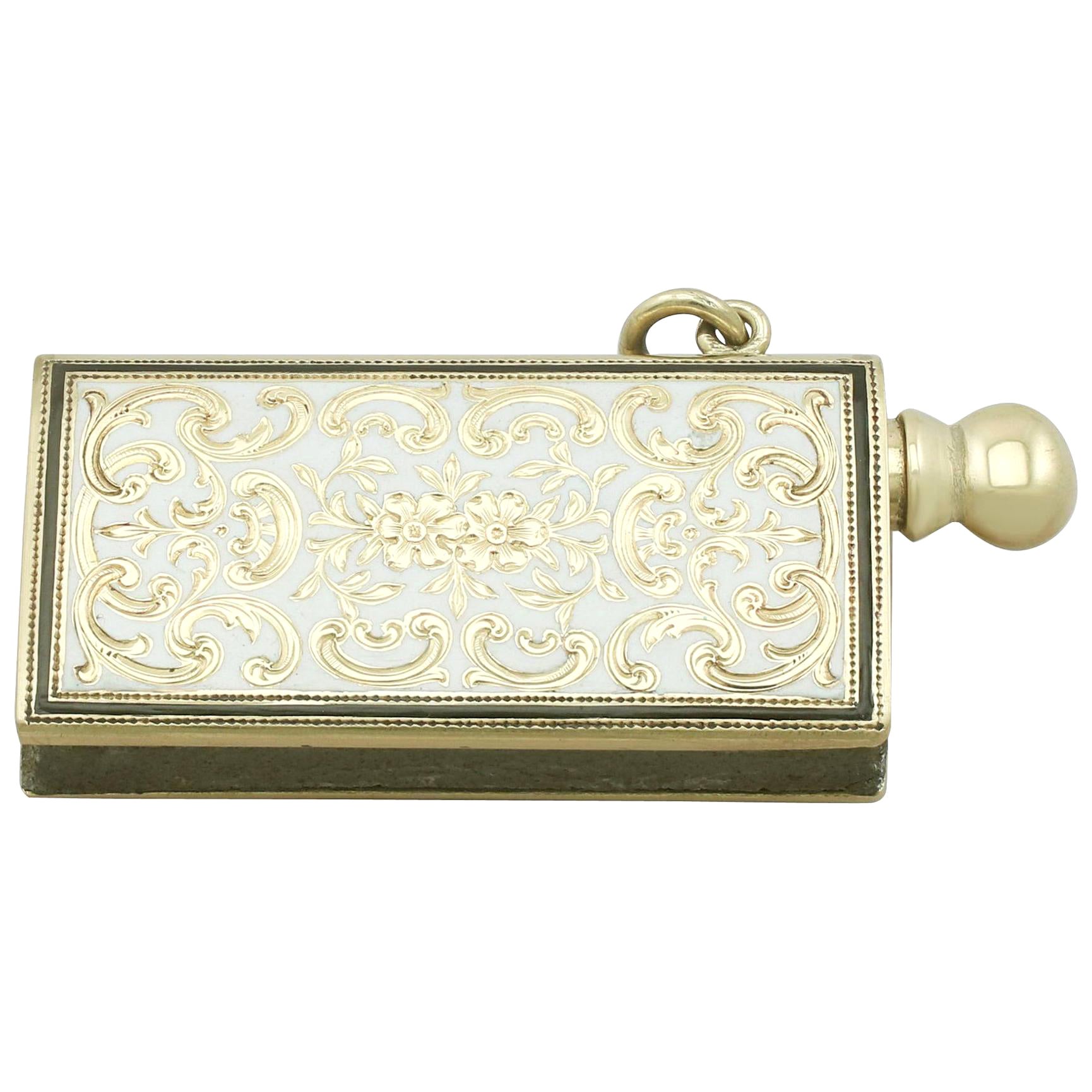 1920s Yellow Gold and Enamel Spark Striker For Sale