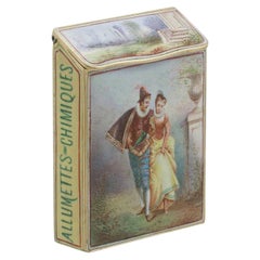 Antique French Gold and Enamel Vesta Case, circa 1900