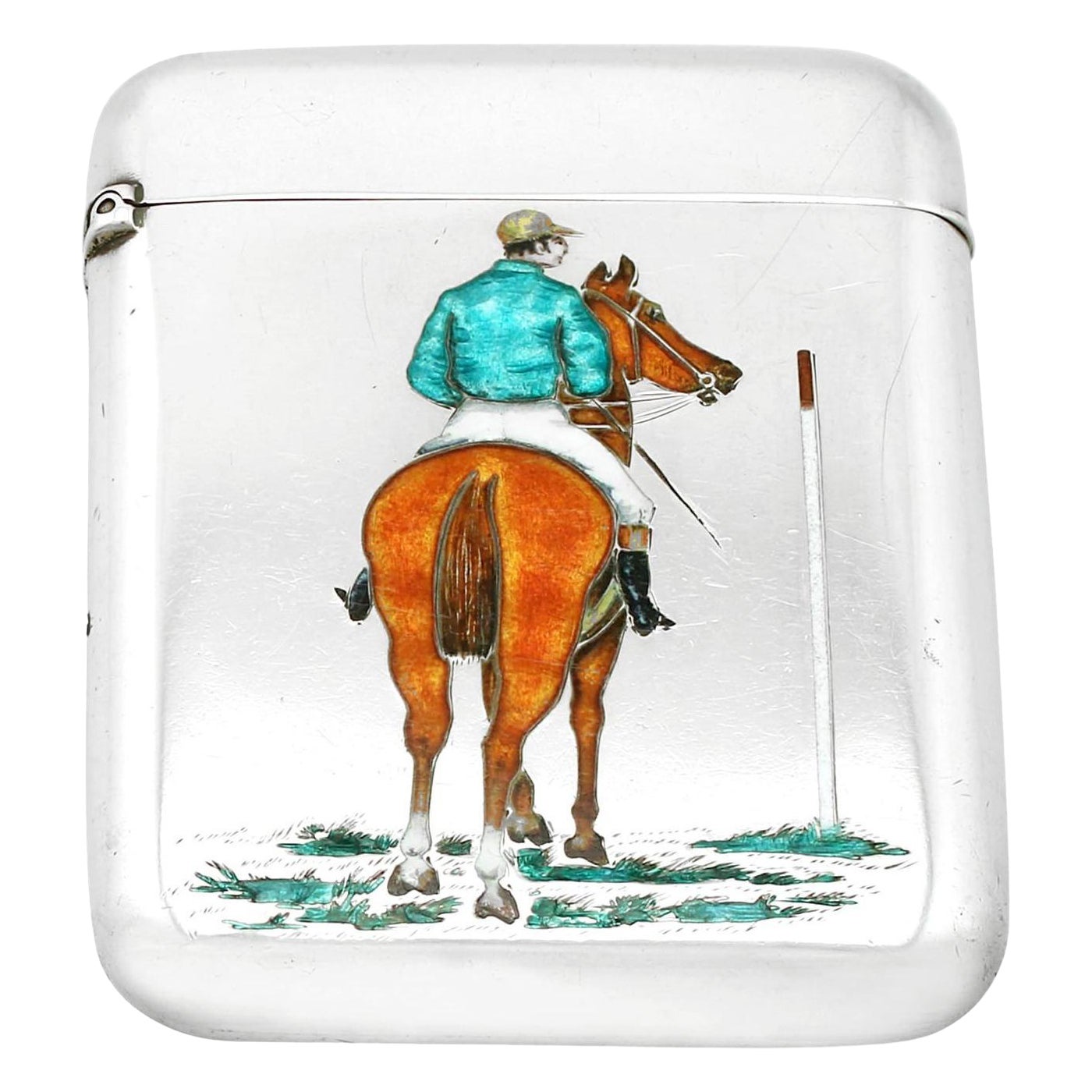 Thomas Johnson I 1886 Antique Sterling Silver Card Case For Sale