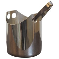 Lino Sabattini Made in Italy Ice Bucket in Silver Metal, 1960s