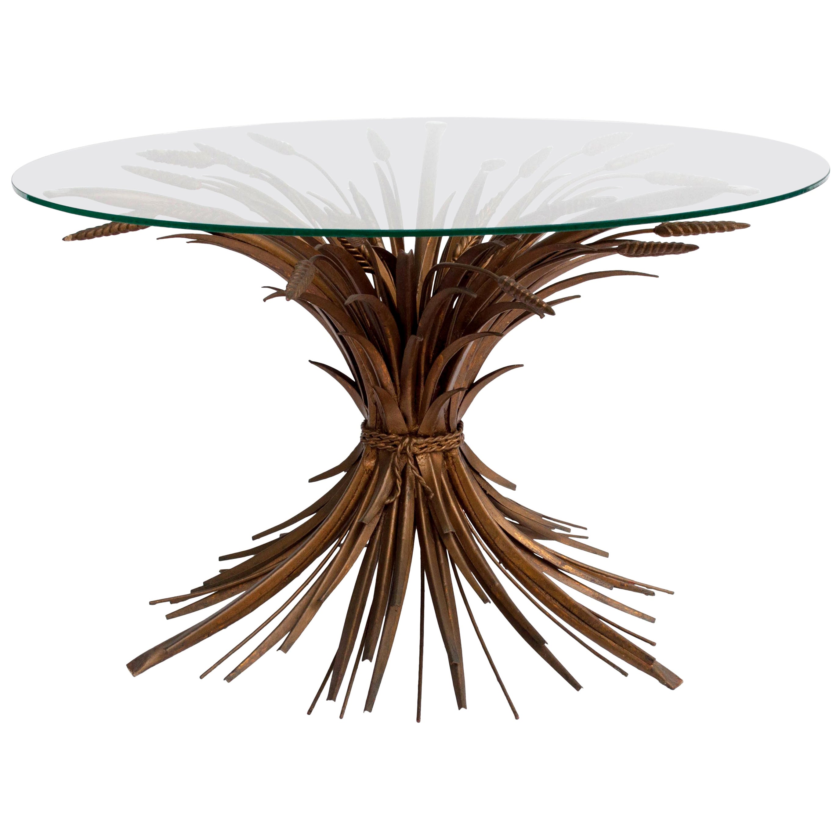 McGuire Sheaf of Wheat Table at 1stDibs