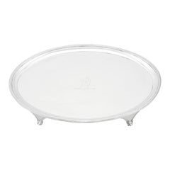 18th Century Sterling Silver Salver by Henry Chawner
