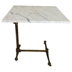 Base de table artisanale avec plateau en marbre