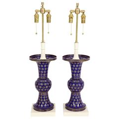 Tommi Parzinger Originals Table Lamps Chinese Enamel Signed USA, 1950s 9