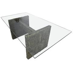 Adrian Pearsall Brutalist Dining Table Desk the Style of Paul Evans