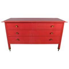 Red Chest of Drawers "D 154", Design by Carlo de Carli for Sormani, Italy, 1963