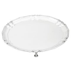Vintage Mappin and Webb 1933 Art Deco Sterling Silver Salver
