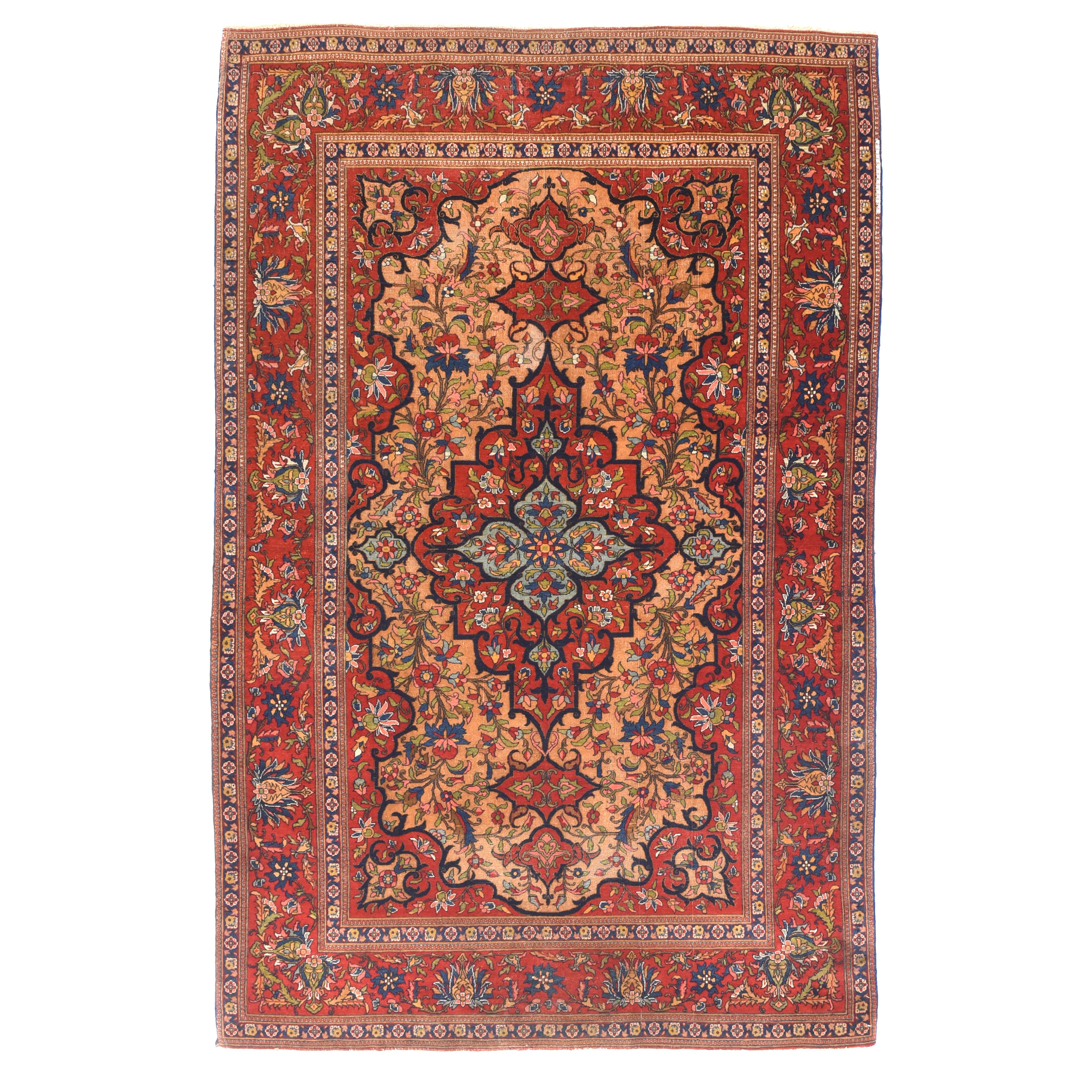 Semi Antique Isfahan Persian Rug For Sale at 1stDibs