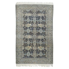 Extremely Fine Persian Nain Signed Habibian Wool and Silk Rug 6’ x 9’