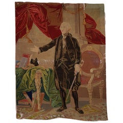 George Washington Hand Embroidered Tapestry, circa 1850s