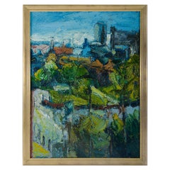 Jake Attree 'English', Oil on Canvas, a View of Leeds, 1992