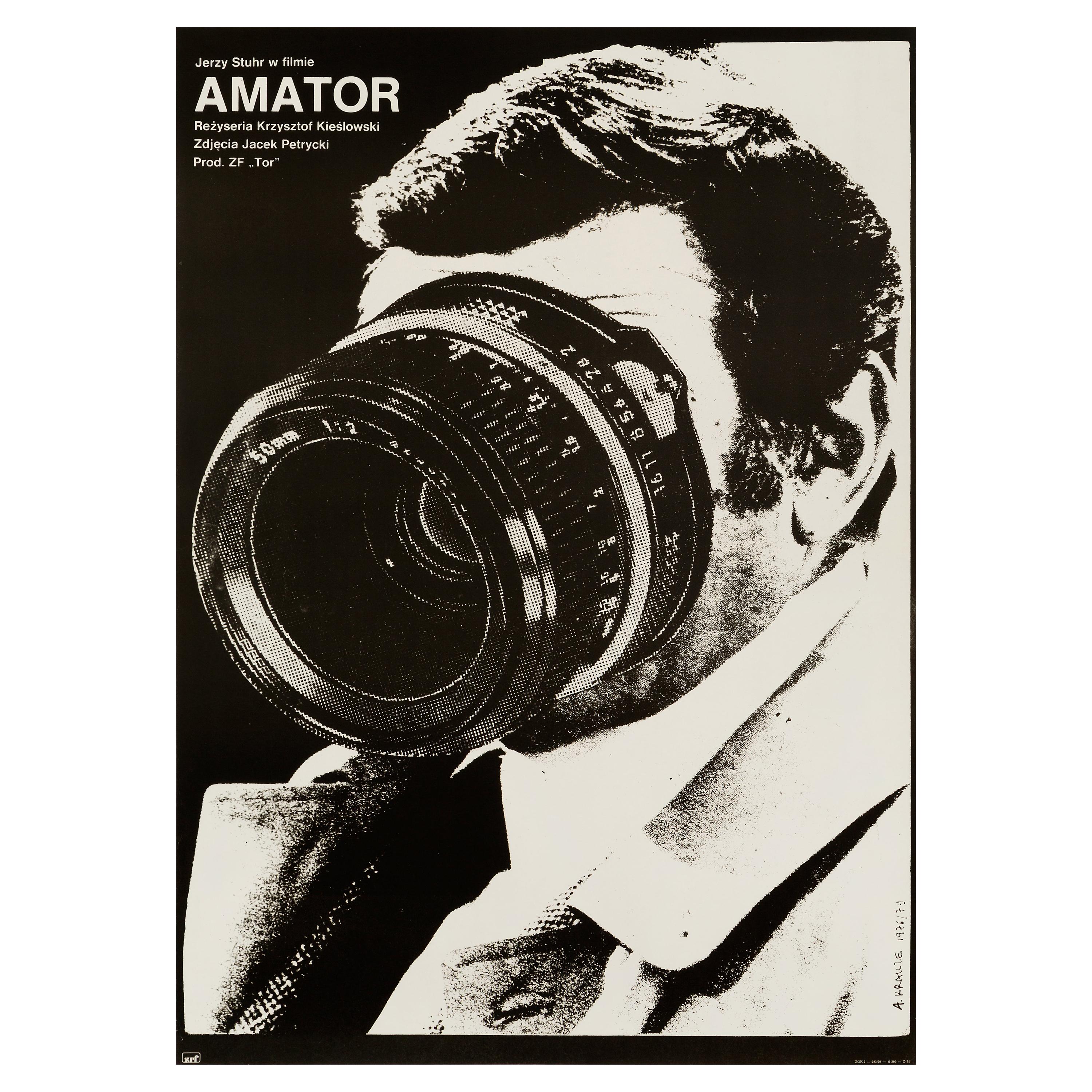 'Camera Buff' Original Vintage Movie Poster, Polish, 1979 at 1stDibs