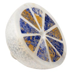 Juan Miguel Quiñones Marble and Lapis Lazuli Half Lemon Sculpture