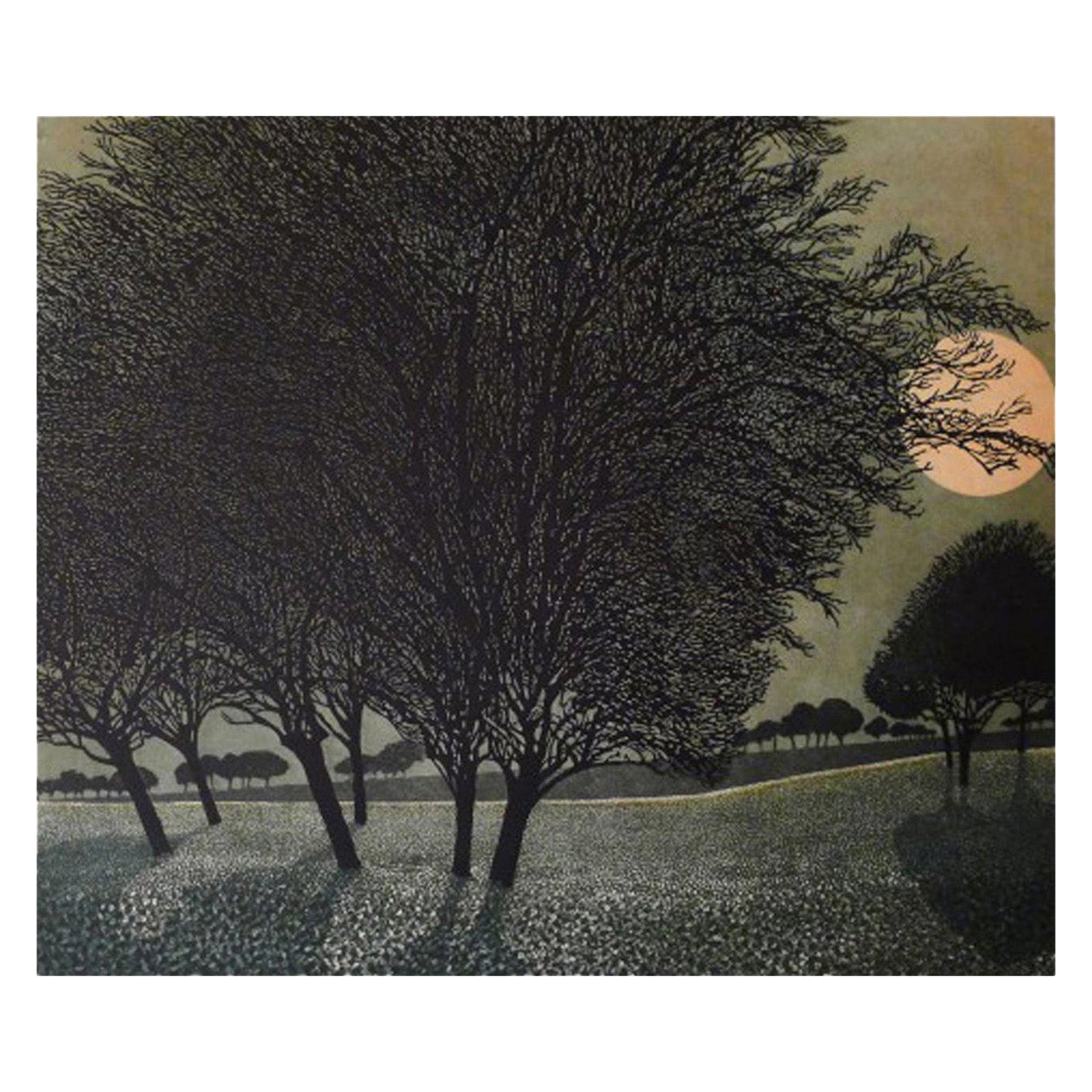Phil Greenwood 'English', Primrose Moon, Limited Edition Etching For Sale