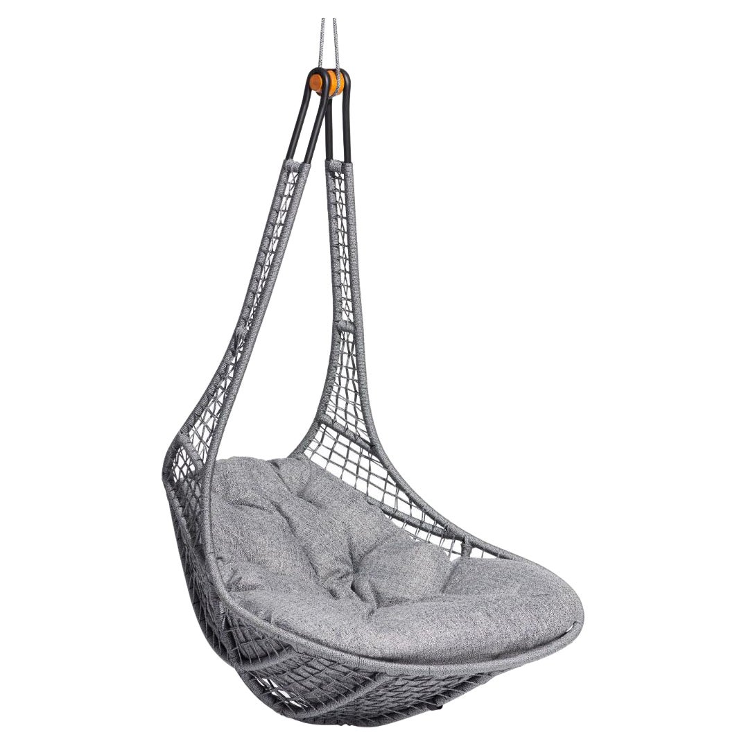 Gota Brazilian Contemporary Upholstered Hanging Chair by Lattoog For Sale