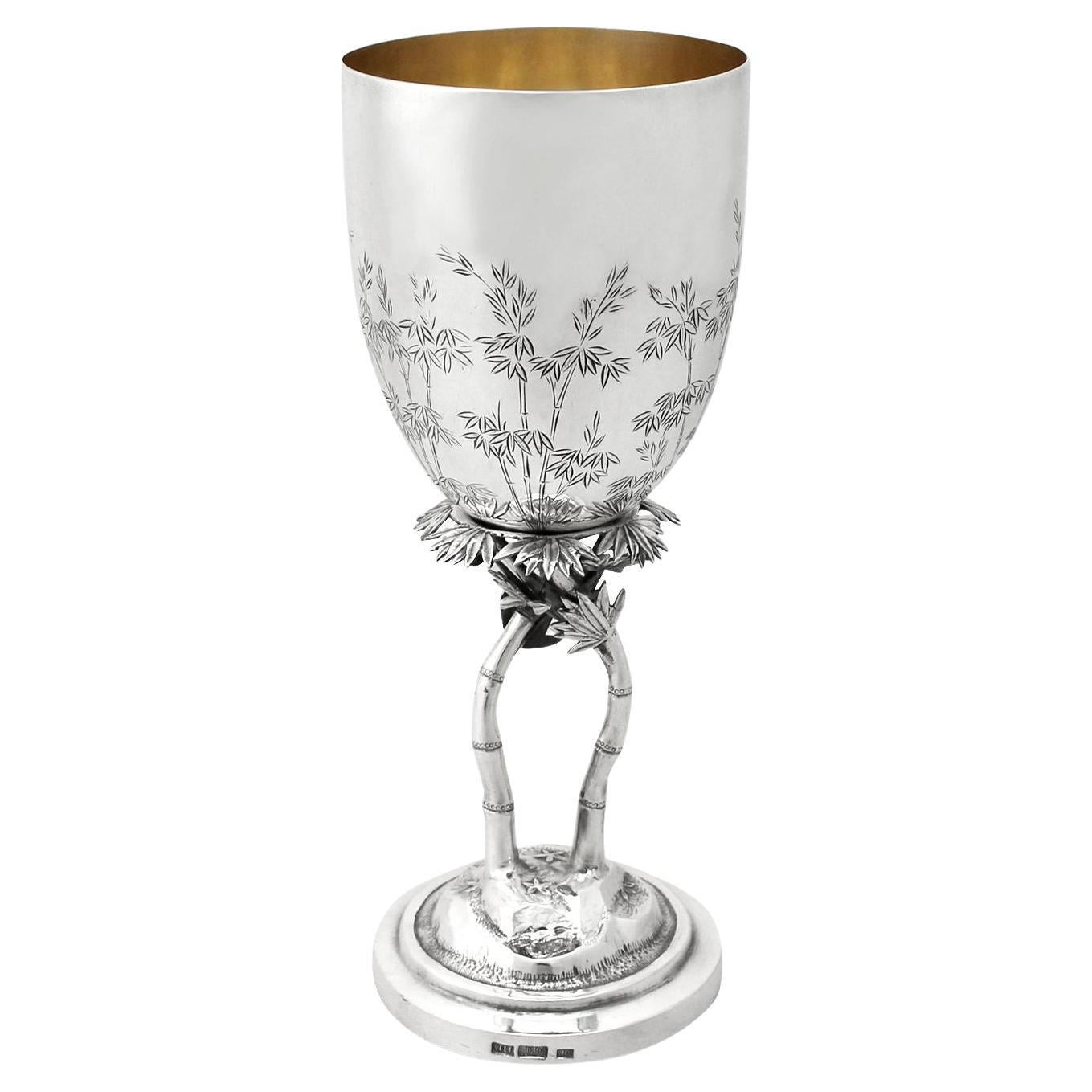 Antique Chinese Export Silver Goblet