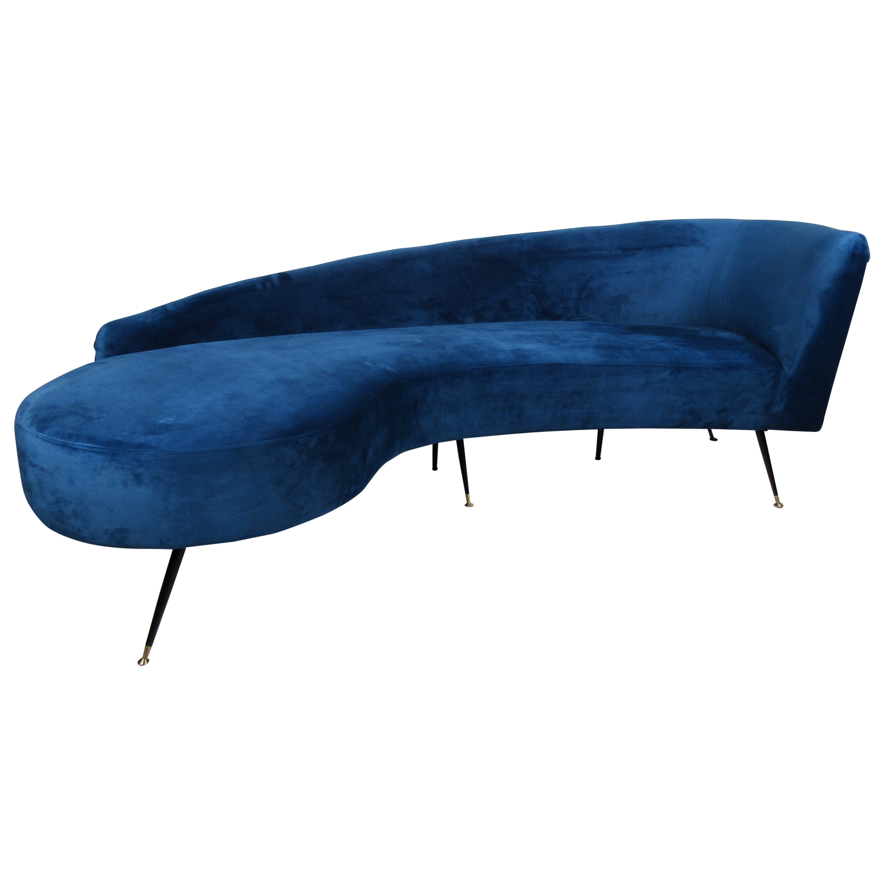 Italian Fainting Chaise Lounge with Heavily Carved Details at 1stDibs